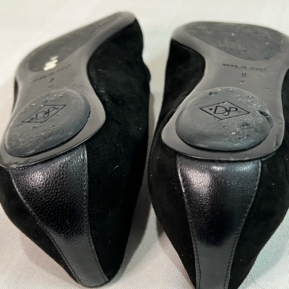 Donald J Pliner black suede Henna Mary Jane flats size 9 minor heel flaw - Picture 13 of 15